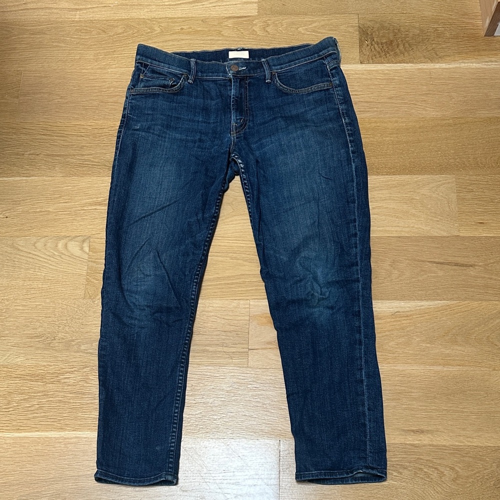 MOTHER Dark Blue Ankle Jeans